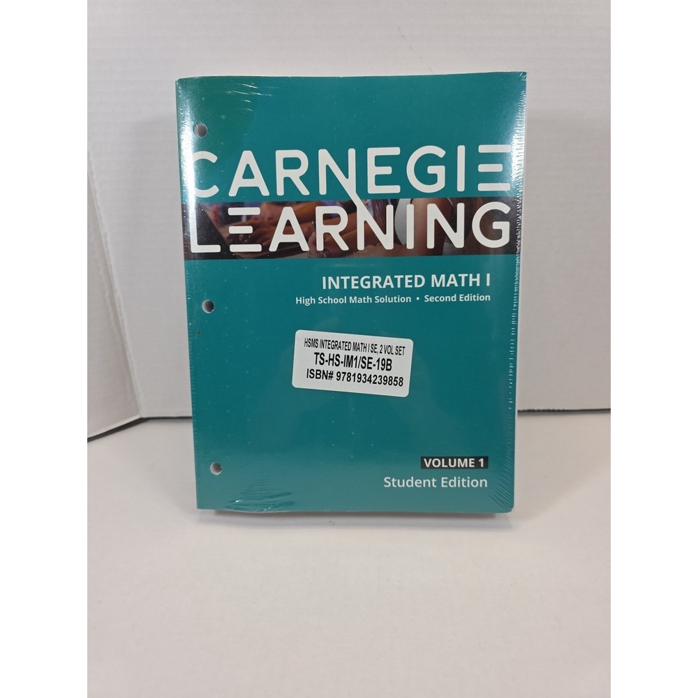 Carnegie Learning Algebra 1  High School Math Solution Second Edition 1 &2 New